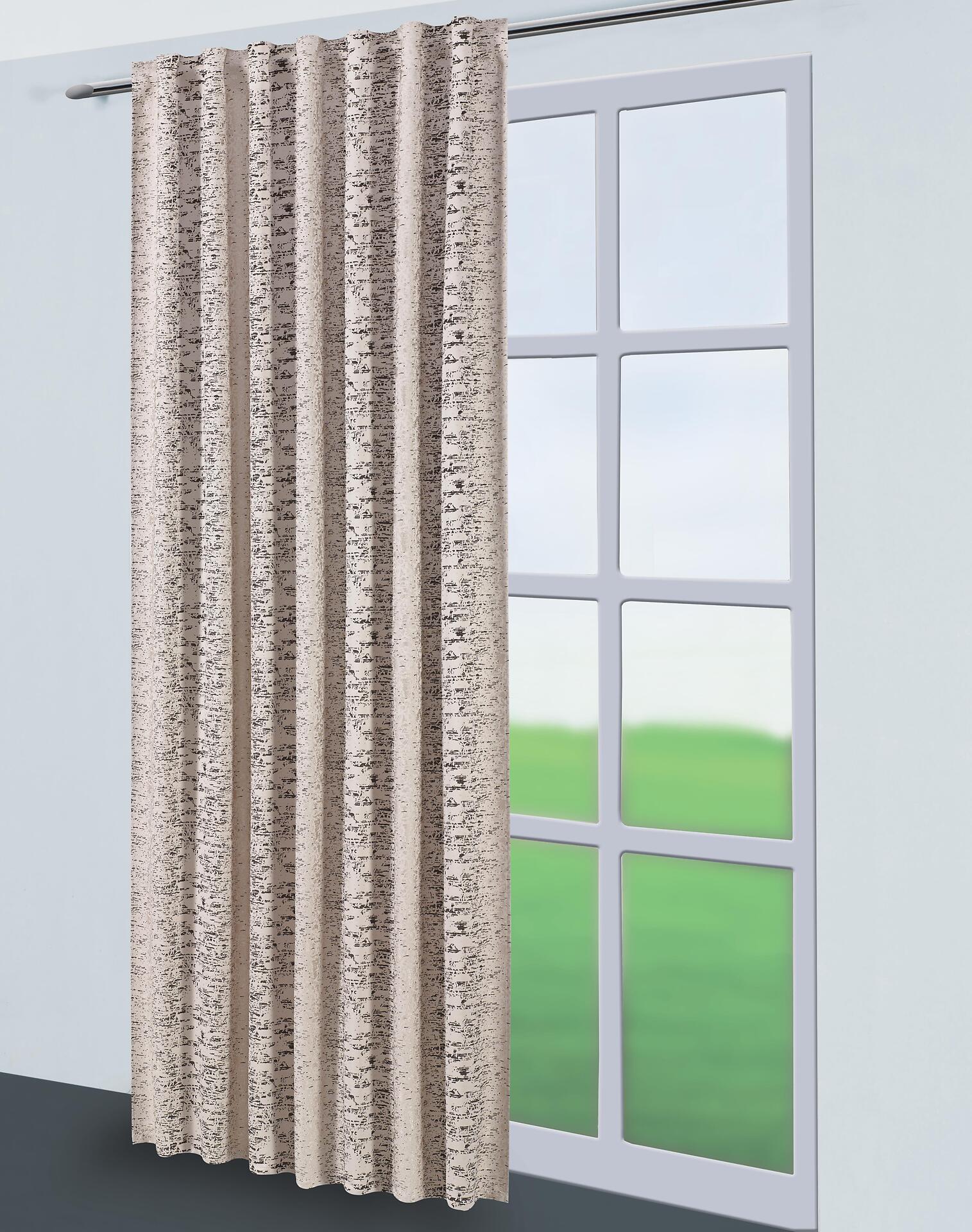 Kombivorhang Gizem natur B/L: ca. 140x245 cm