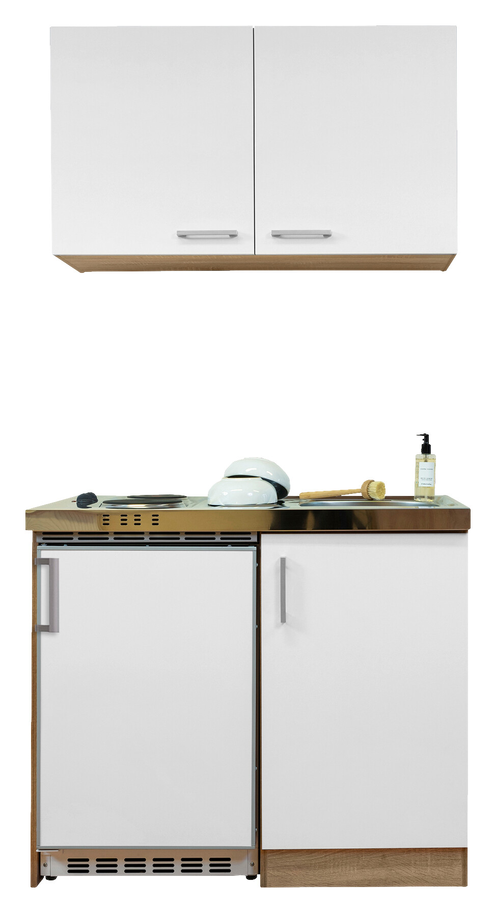 Respekta Miniküche 100 weiß matt B/H/T: ca. 100x200x60 cm