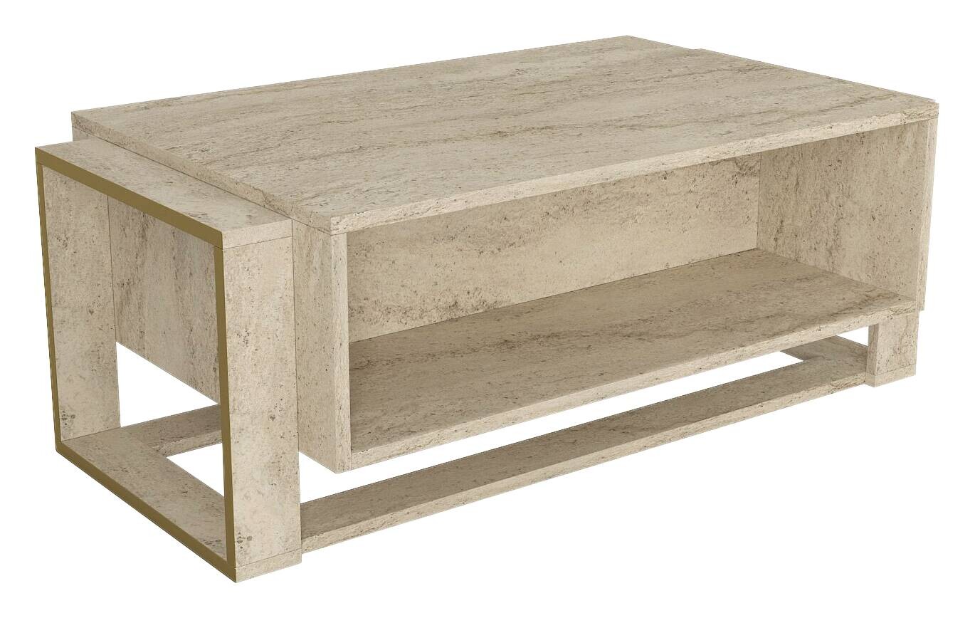 moebel17 Couchtisch Bianco beige Spanplatte B/H/T: ca. 107x41x60 cm