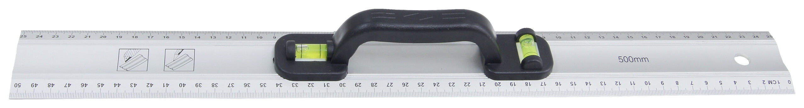 WERKZEYT Aluminiumlineal L: ca. 50 cm