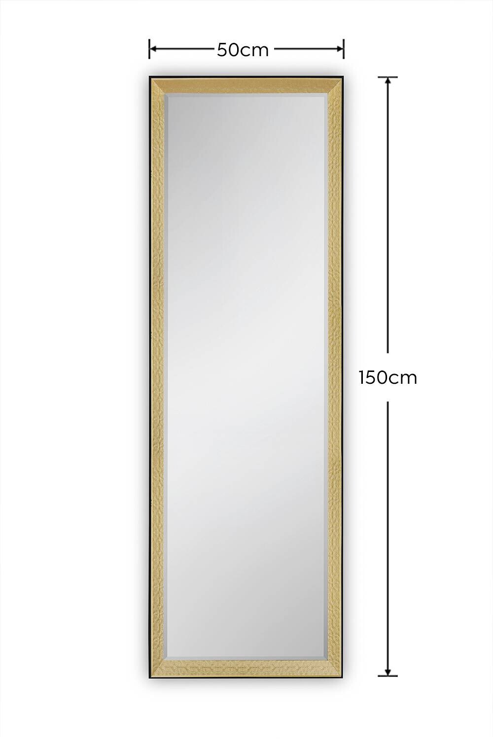 Rahmenspiegel Mara schwarz gold B/H: ca. 70x170 cm