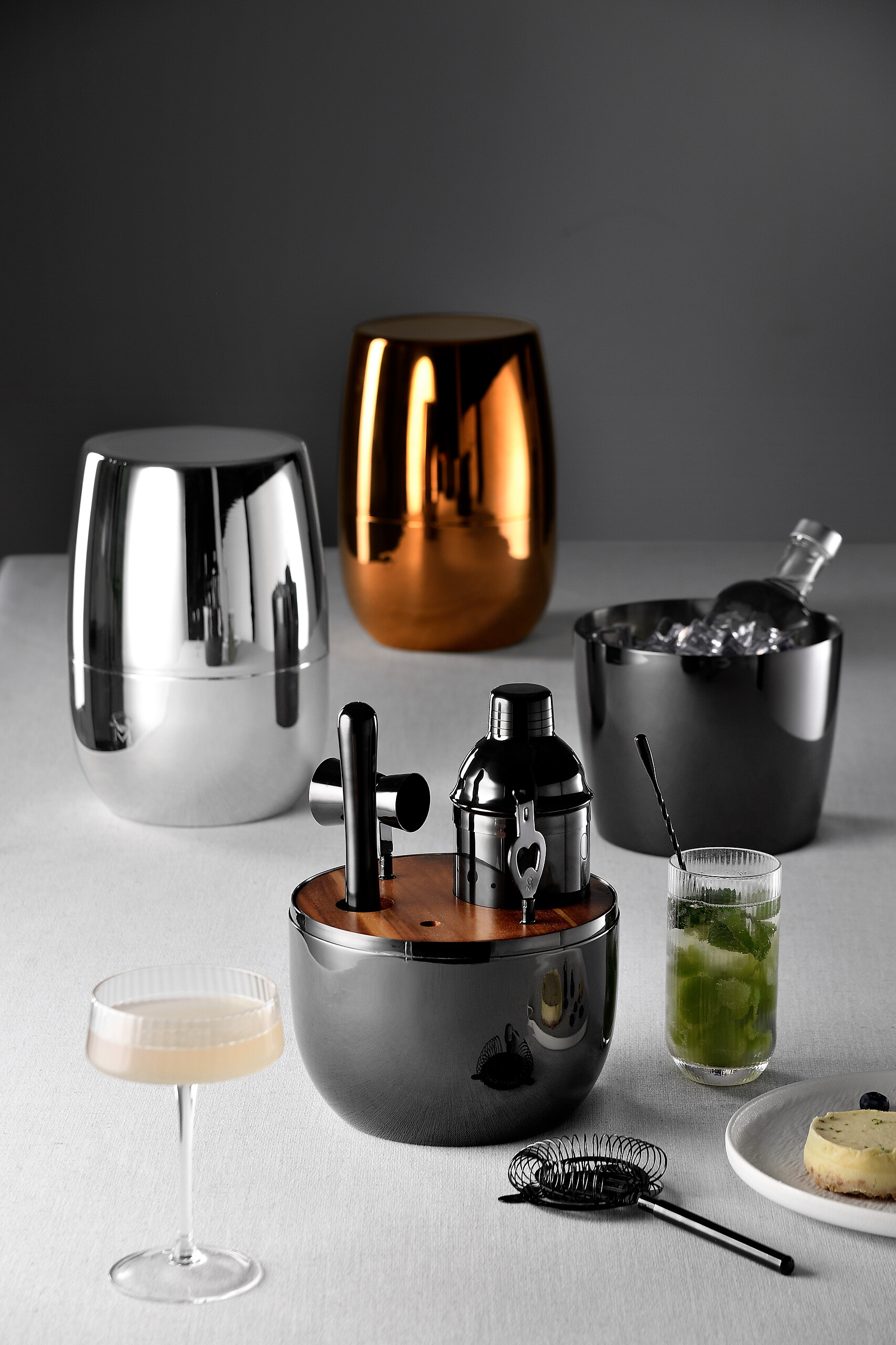 MASTERPRO Cocktail-Set THE DROP schwarz Edelstahl