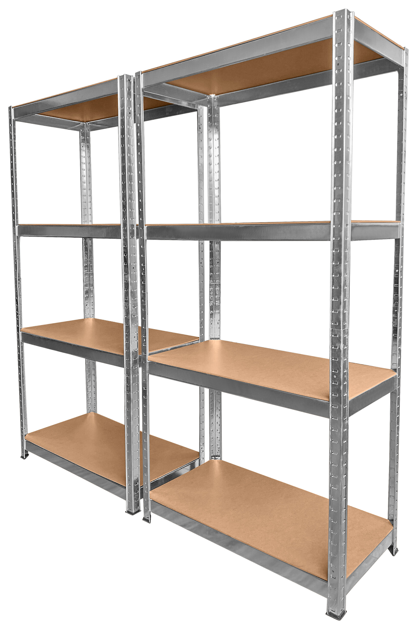 Schwerlaststeckregal 2er-Set verzinkt B/H/T: ca. 160x160x40 cm