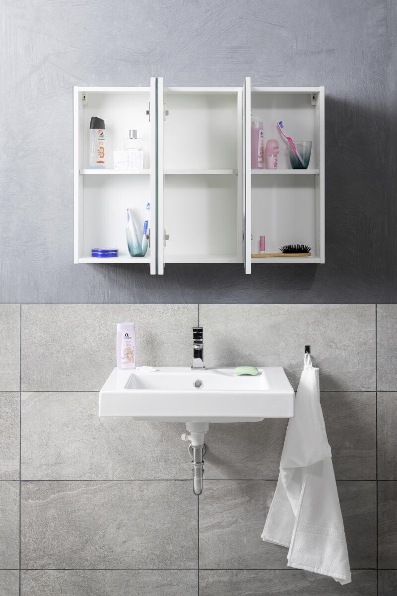 Spiegelschrank Solo 2 weiß B/H/T: ca. 85x60x16 cm