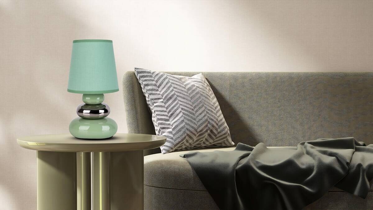 Näve Leuchten Tischleuchte 3045349 mint Keramik B/H/T: ca. 16x31x16 cm E14 1 Brennstellen