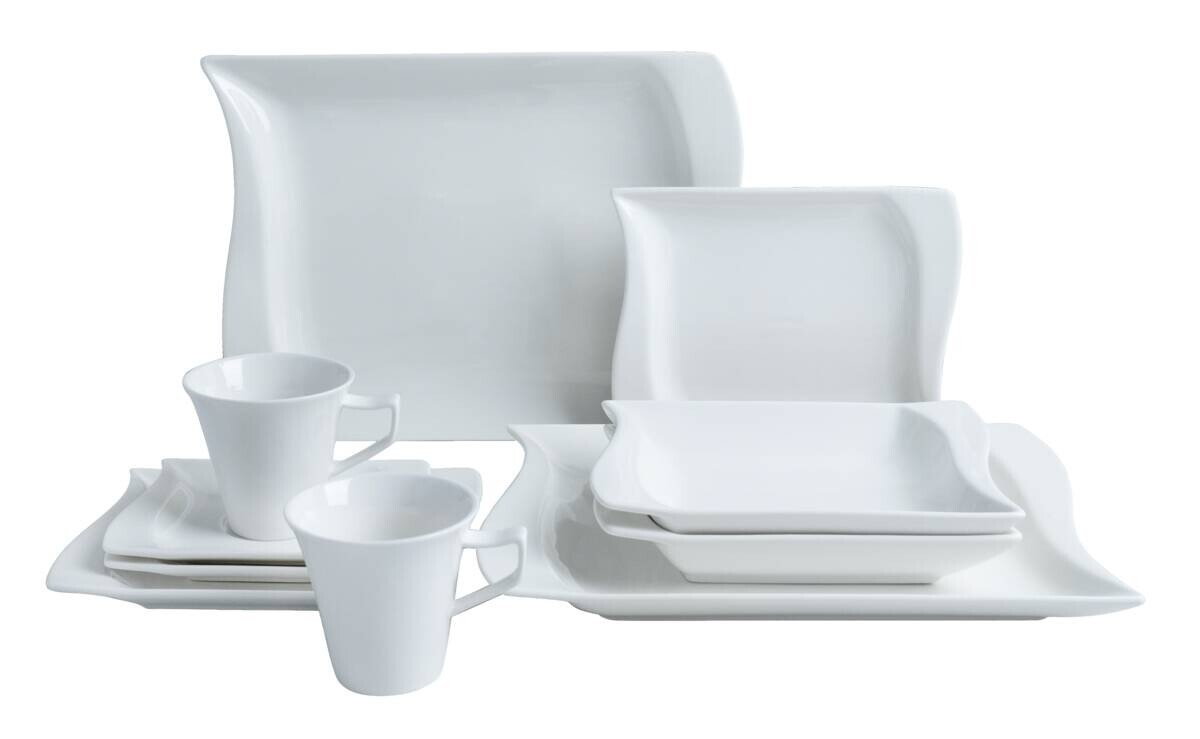 Kevoli  home Kombiservice weiß Porzellan 30 tlg.