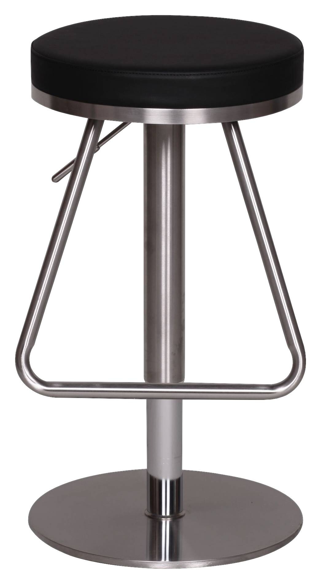 Barhocker schwarz Edelstahl Kunstleder Edelstahl B/H/T: ca. 39x54x39 cm