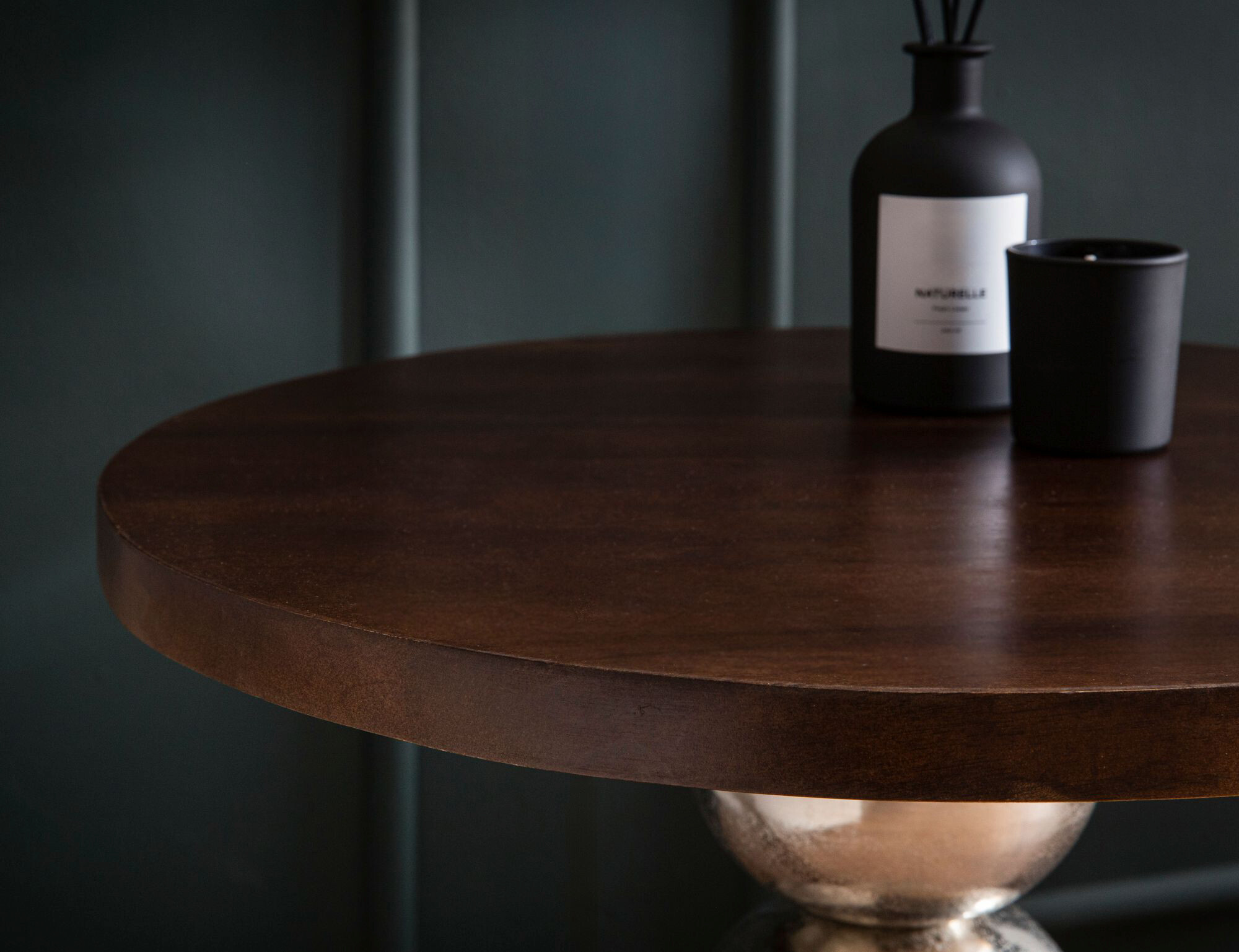 Beistelltisch silber Metall Mango B/H/T: ca. 50x62x50 cm