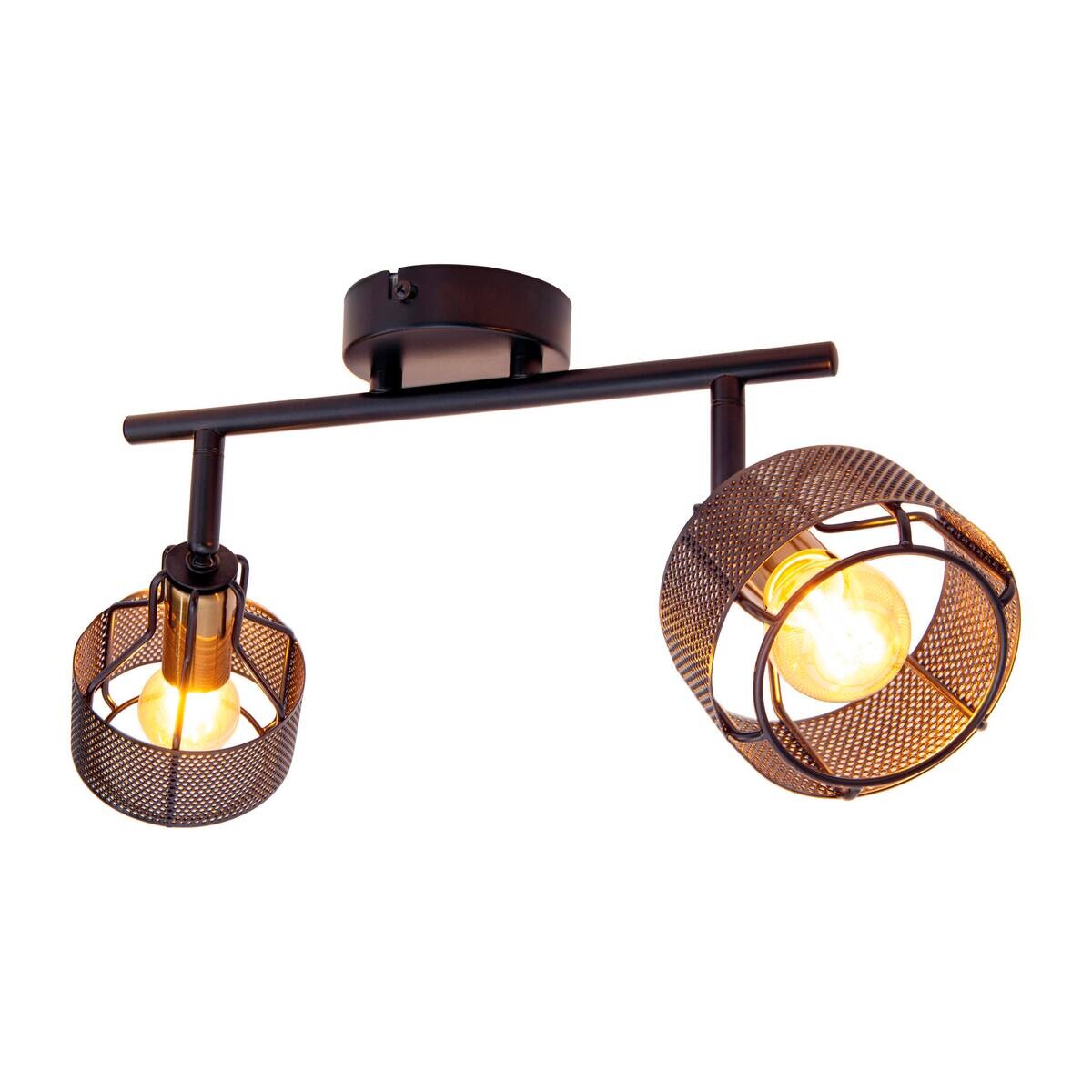 Näve Leuchten Spotleuchte 1387422 schwarz Metall B/H/T: ca. 18,5x15x32 cm E14 2 Brennstellen