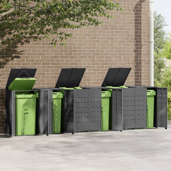 vidaXL Mülltonnenbox anthrazit