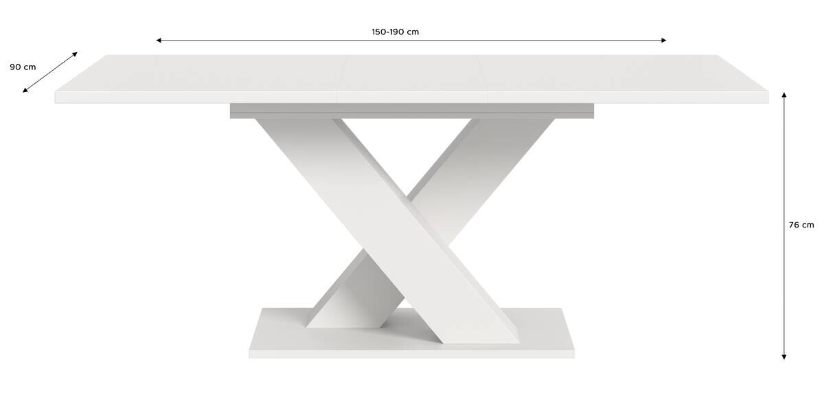 Esstisch MOTION weiß B/H/T: ca. 150x76x90 cm