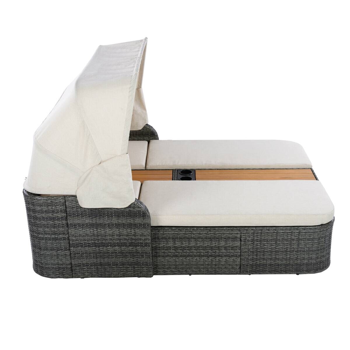 POCOline Gartenliege beige Stahl