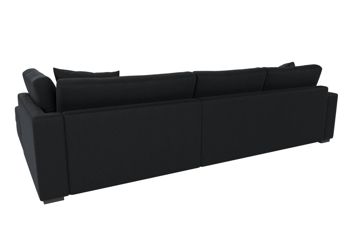 Ecksofa schwarz Microfaser B/H/T: ca. 300x83x190 cm
