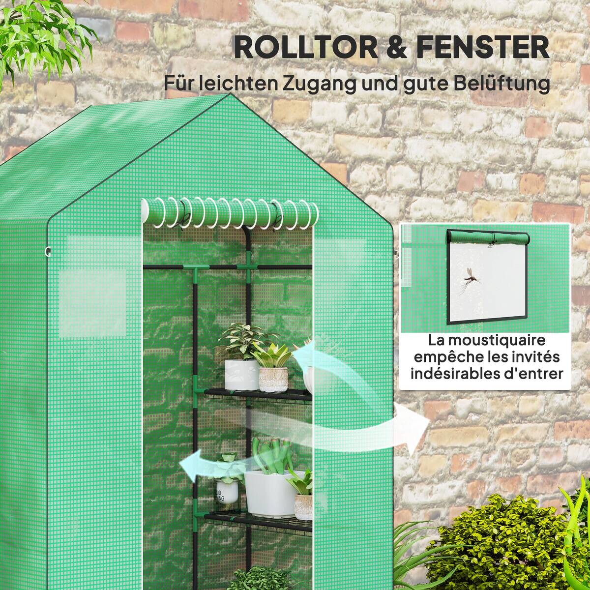 Outsunny Gewächshaus B/H/L: ca. 74x190x143 cm