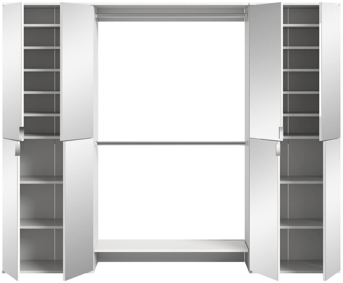 Garderobe PROJEKT X weiß weiß Hochglanz B/H/T: ca. 232x191x37 cm