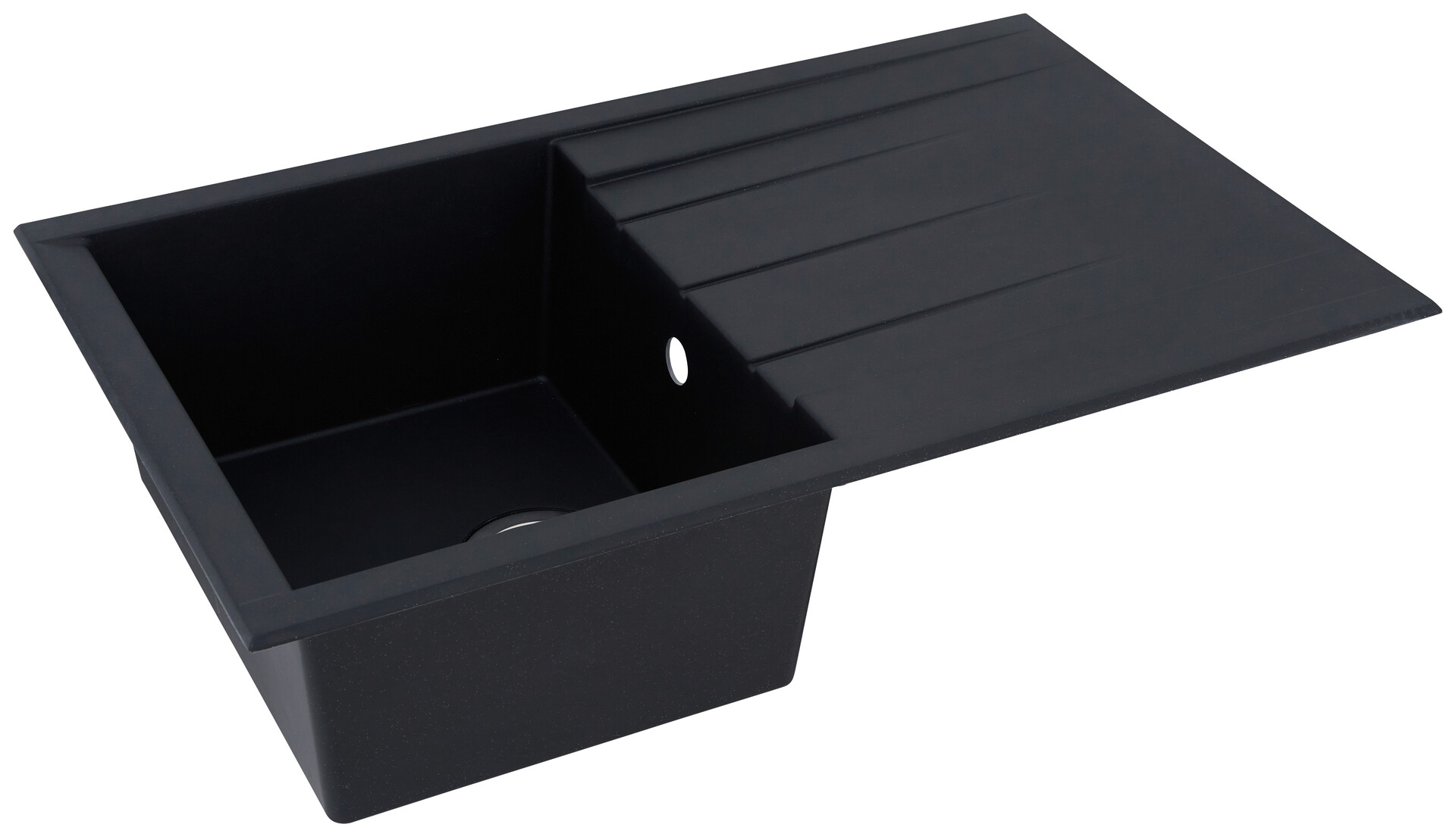 Respekta Einbauspüle Houston 80 x 50 S schwarz Mineralite B/H/T: ca. 80x21x50 cm