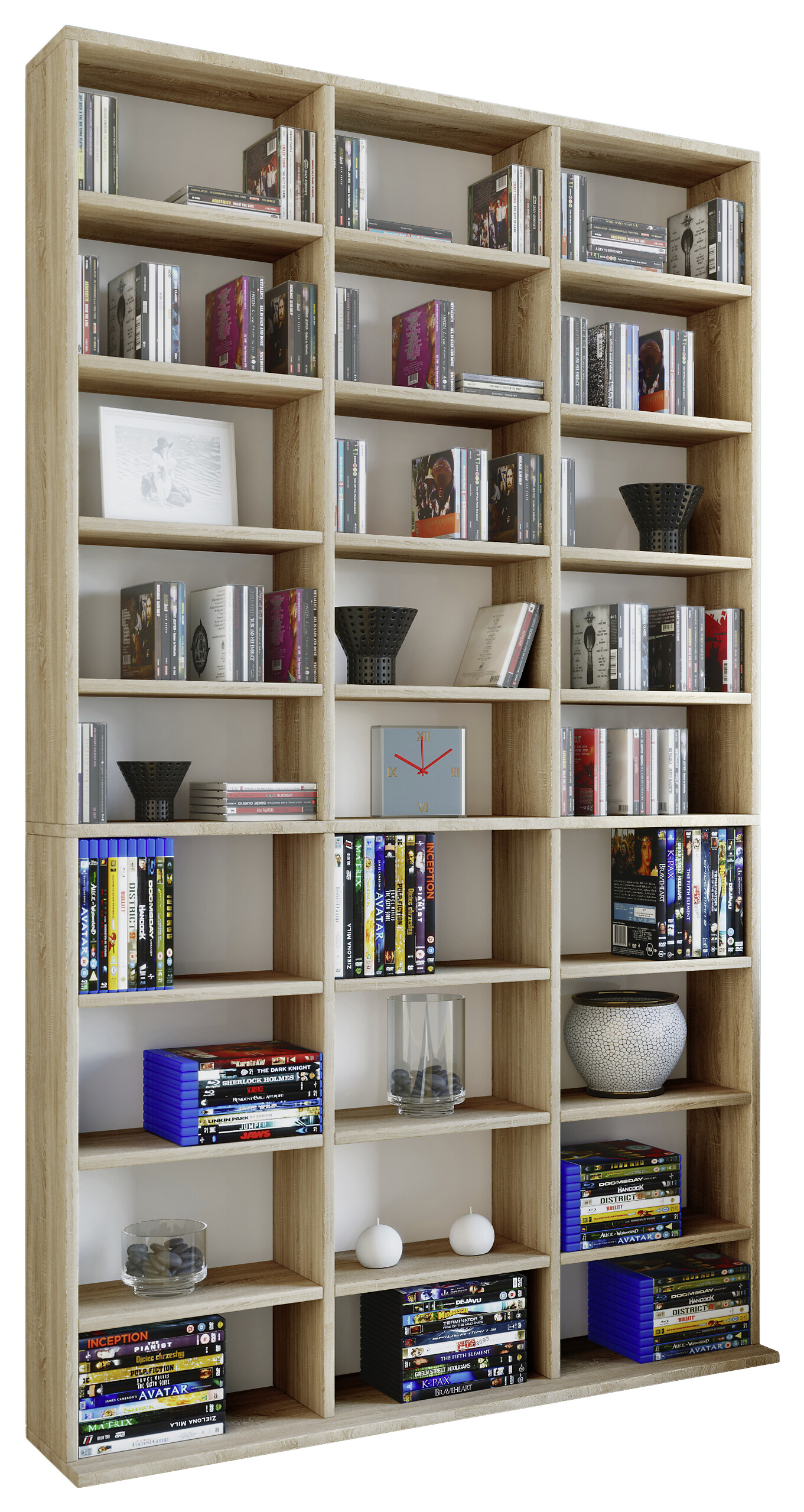 Regal Megosa Maxi Eiche Sonoma Nachbildung Holzwerkstoff B/H/T: ca. 102x183x23 cm