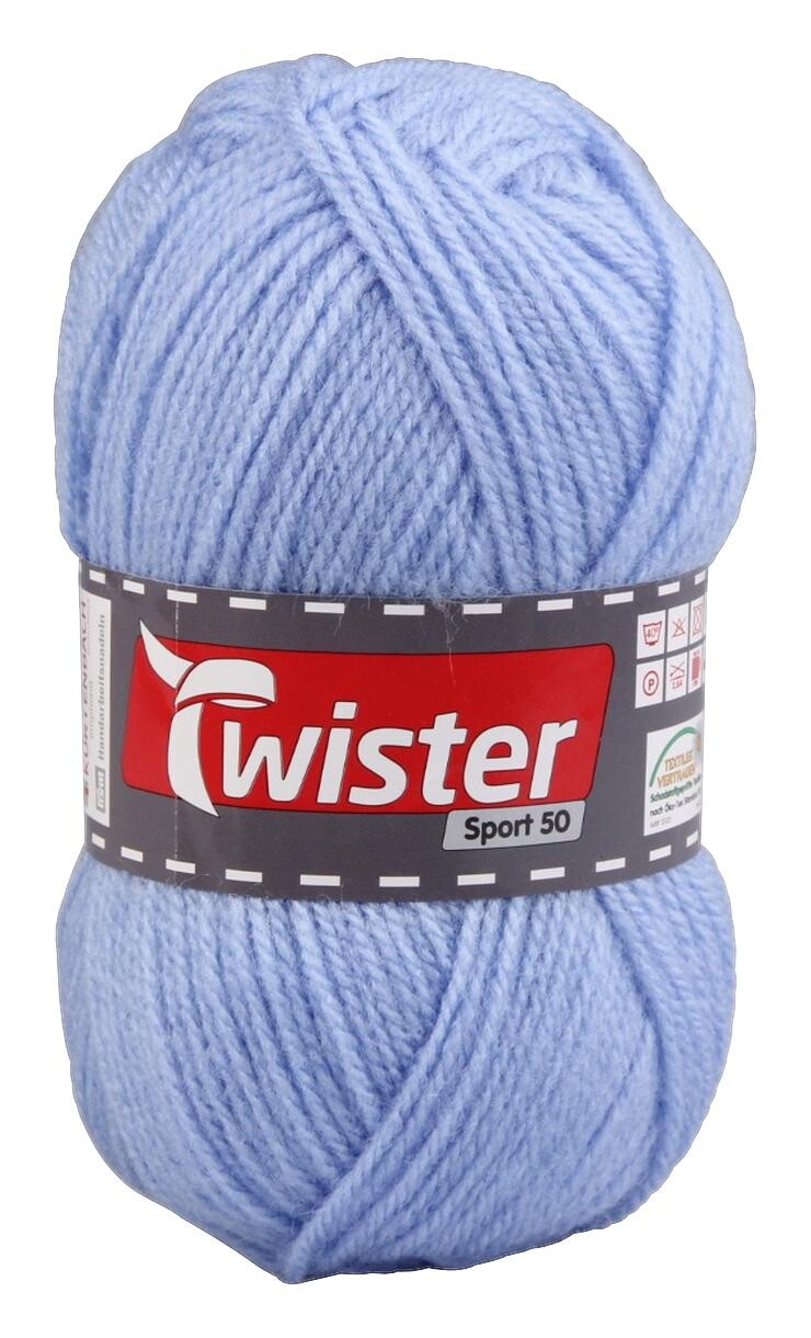 Twister Handstrickgarn Twister Sport uni hellblau L: ca. 15000 cm
