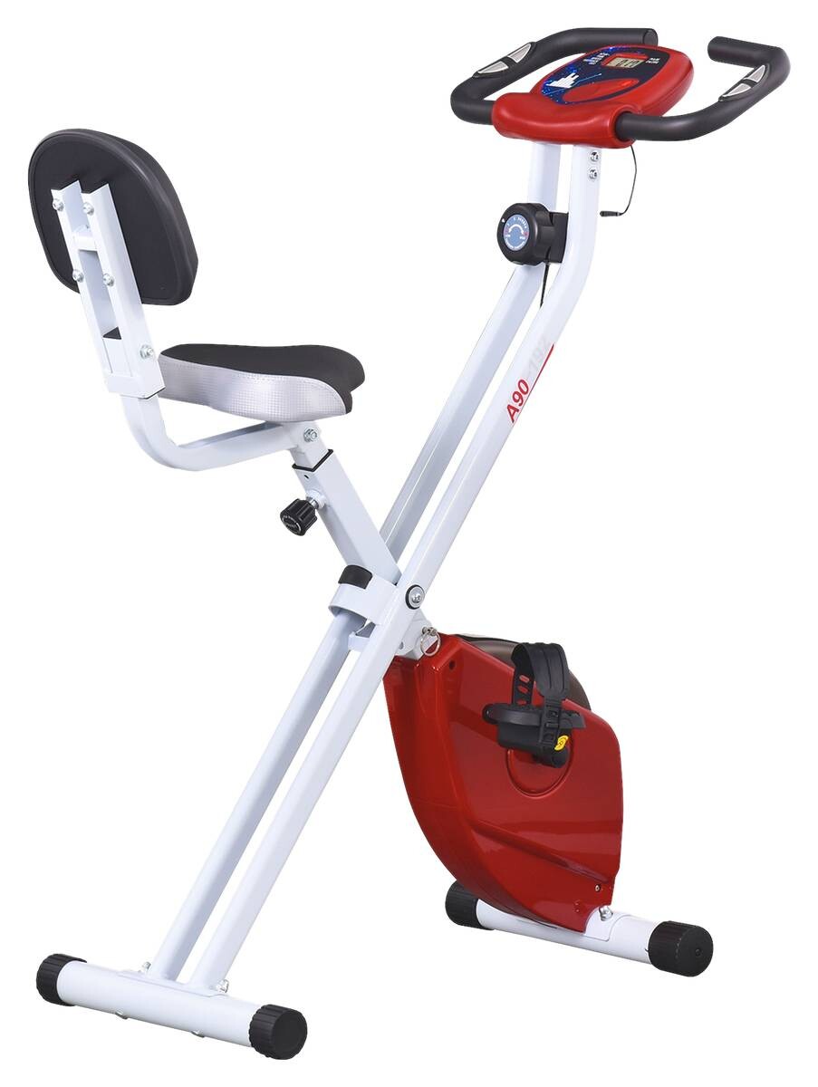 HOMCOM Fahrradtrainer rot Stahl H/L: ca. 109x97 cm