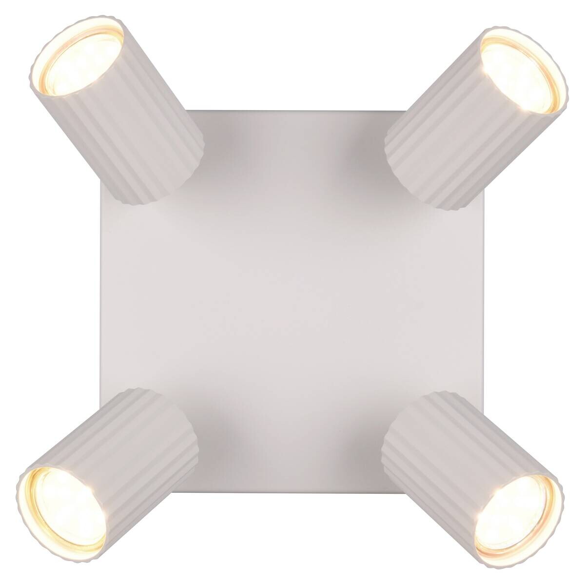 Reality Leuchten Spots Soka grau Metall B/H/L: ca. 20x14,5x20 cm GU10 4 Brennstellen