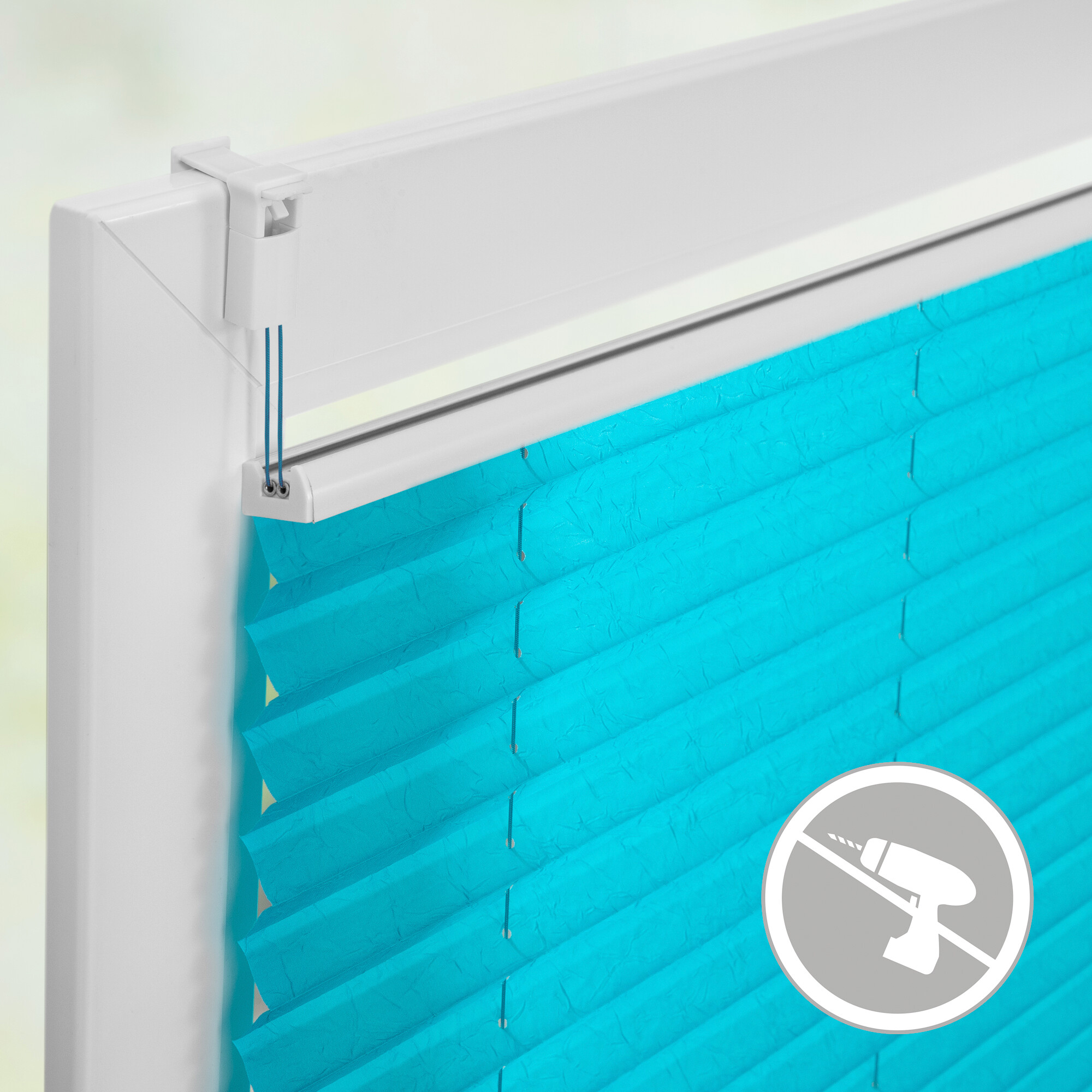 LICHTBLICK Spannplissee blau B/L: ca. 50x130 cm