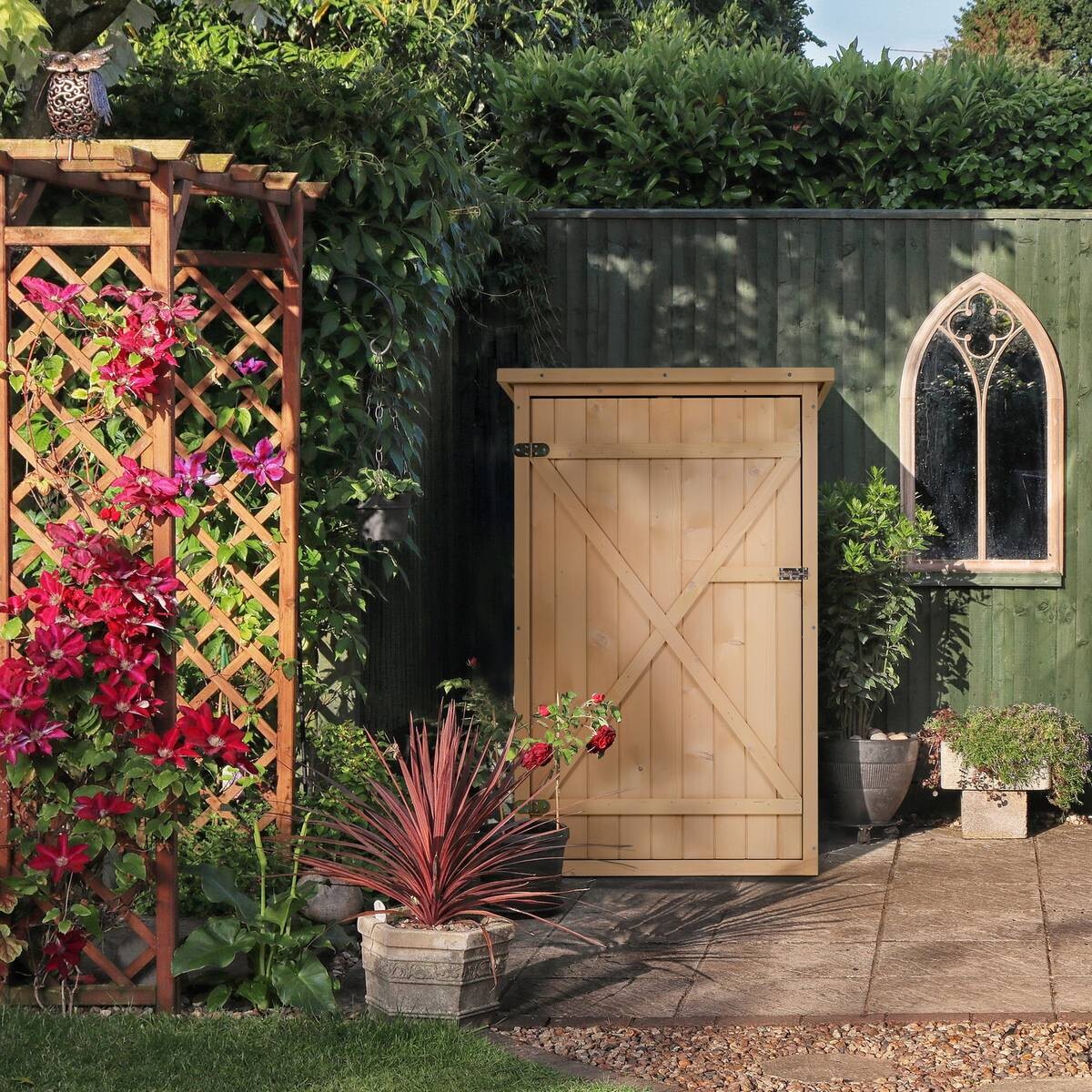 Outsunny Gartenhaus natur B/H/L: ca. 56x115x75 cm