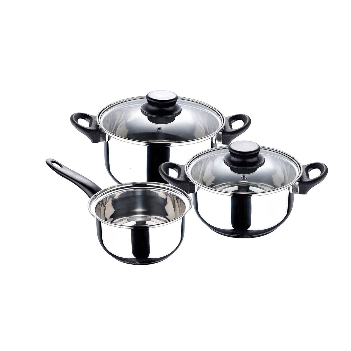 SAN IGNACIO Topfset PALMA silber Edelstahl 5 tlg.