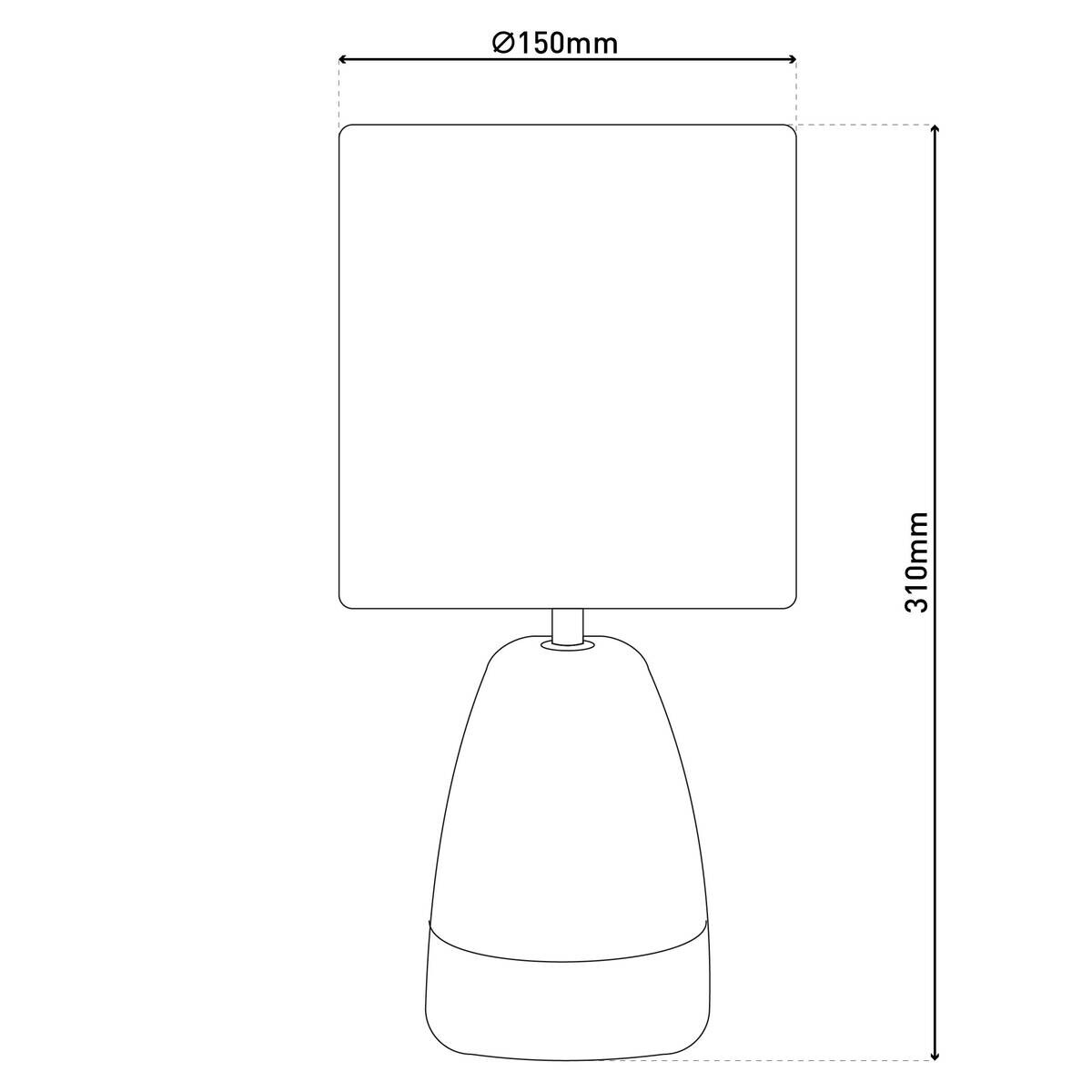 Näve Leuchten Tischleuchte 3136214 braun Keramik B/H/T: ca. 15x31x15 cm E14 1 Brennstellen
