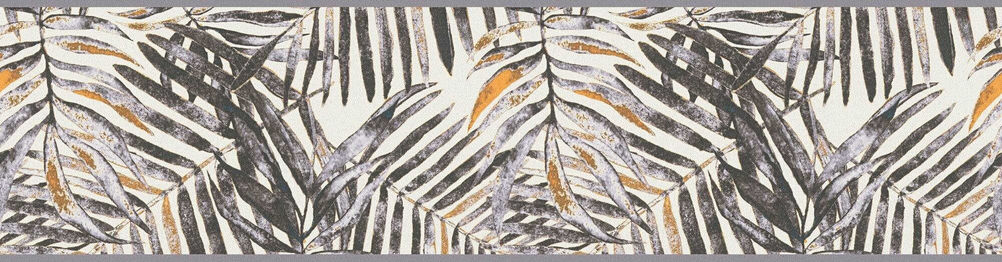 A.S.Creation Bordüre schwarz grau gelb B/H/D: ca. 17x500x6,8 cm