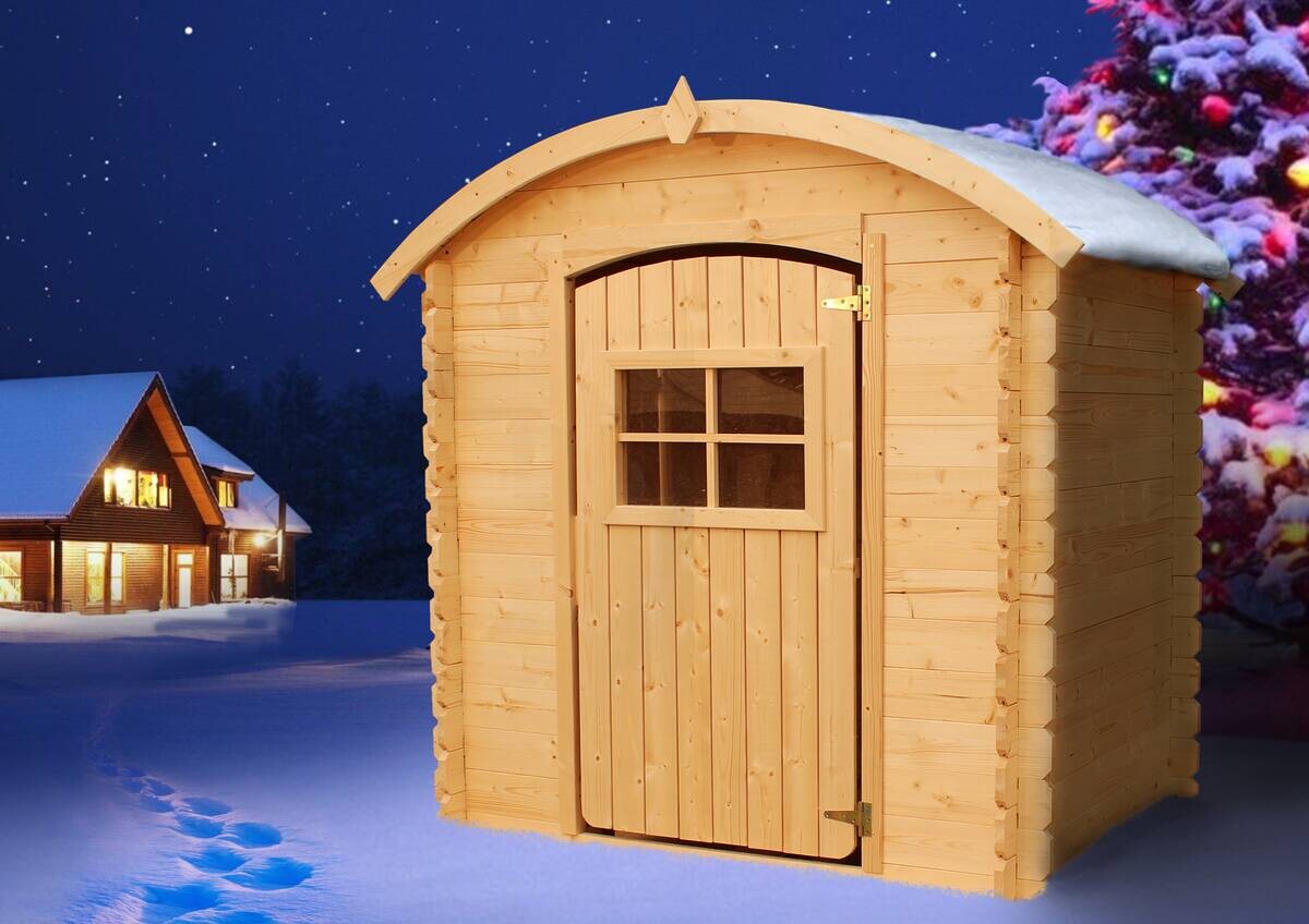 Timbela Kinderspielhaus M505 natur B/H/L: ca. 146x145x112 cm