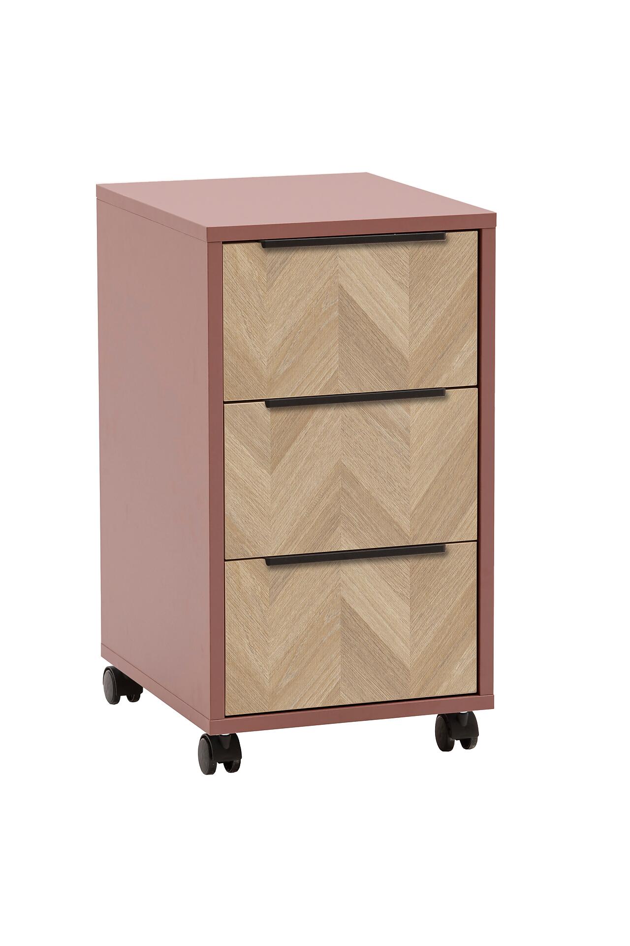 Rollcontainer Piazza braun B/H/T: ca. 32,6x59,7x39,1 cm