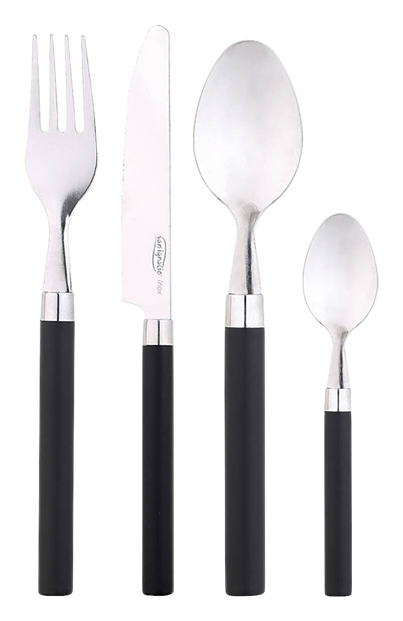 SAN IGNACIO Besteckset Funny black schwarz Edelstahl 24 tlg.