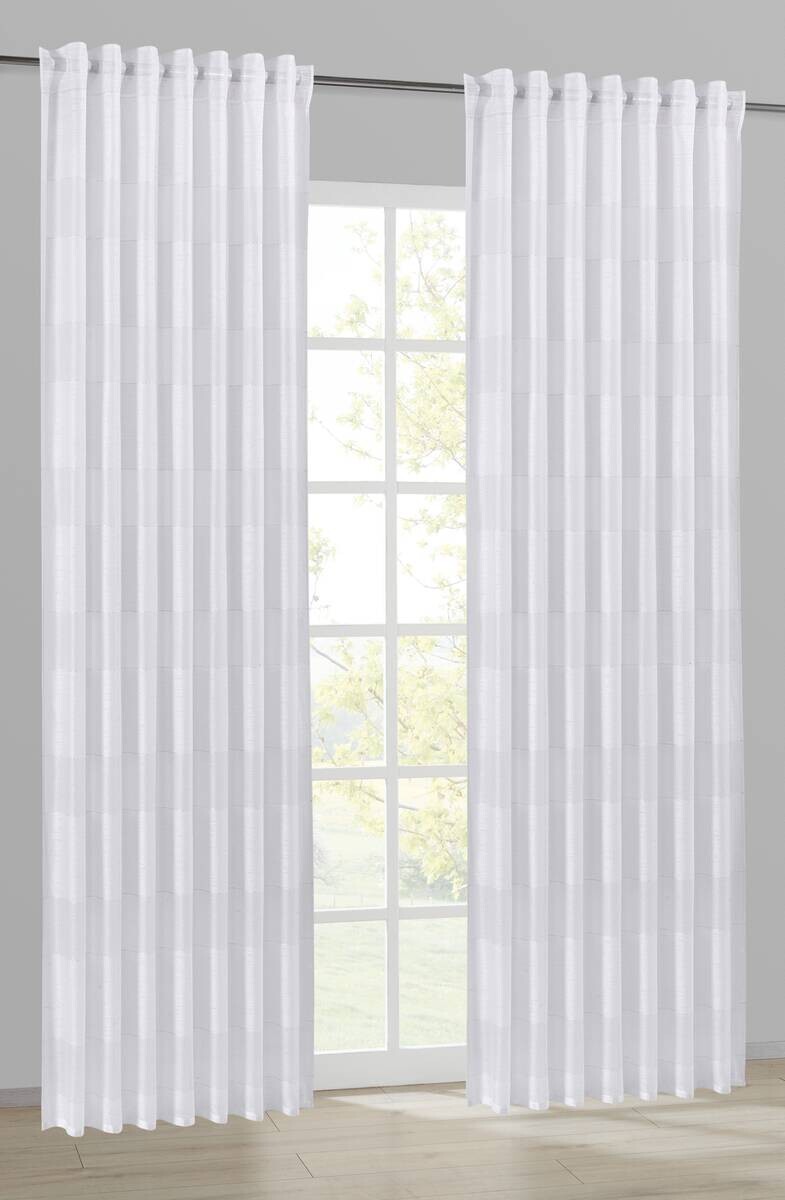 Kombivorhang Ilem weiß B/L: ca. 140x245 cm