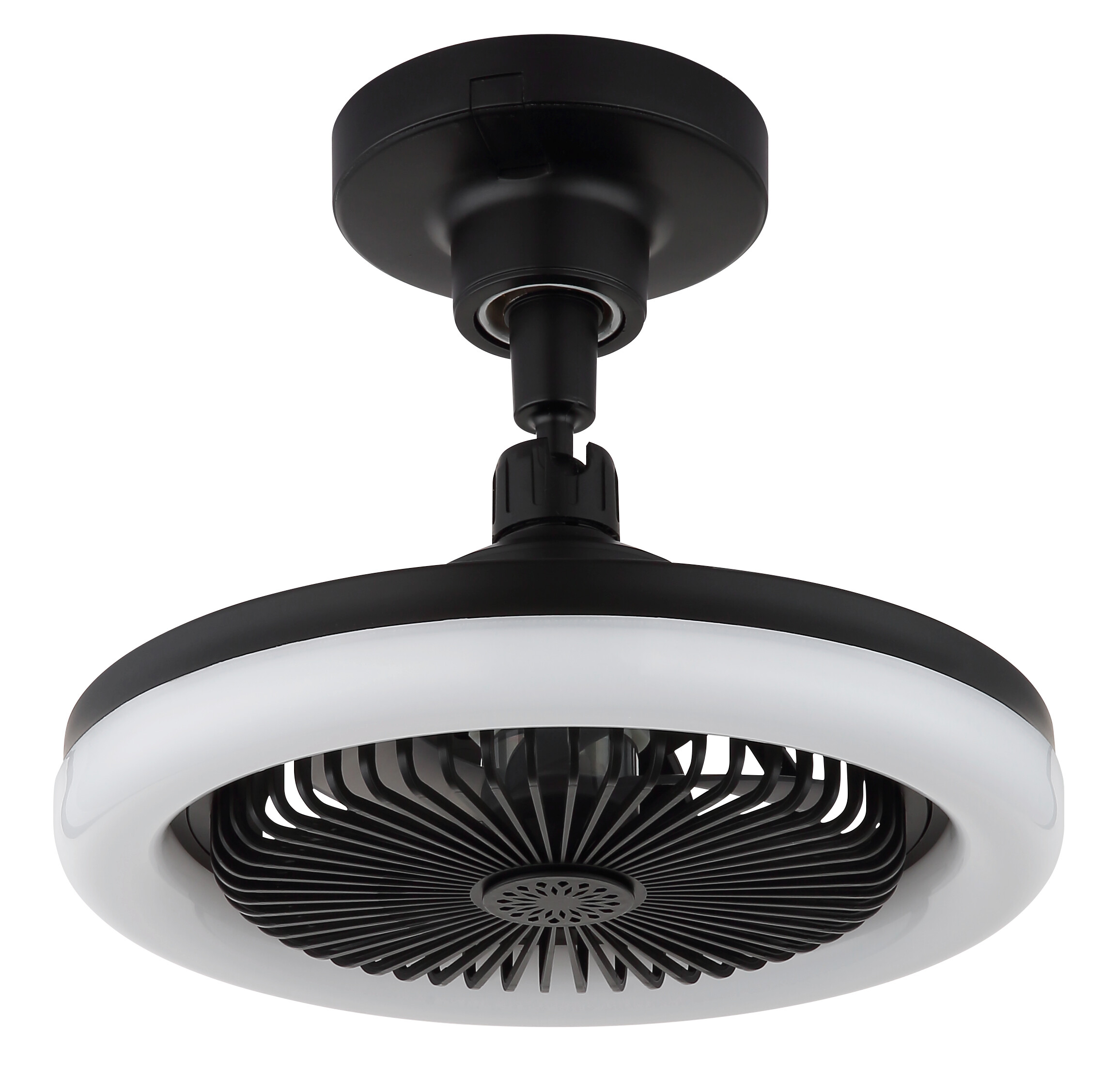 GLOBO Deckenventilator Opal mattschwarz H/D: ca. 21,7x25,8 cm max. 20 W