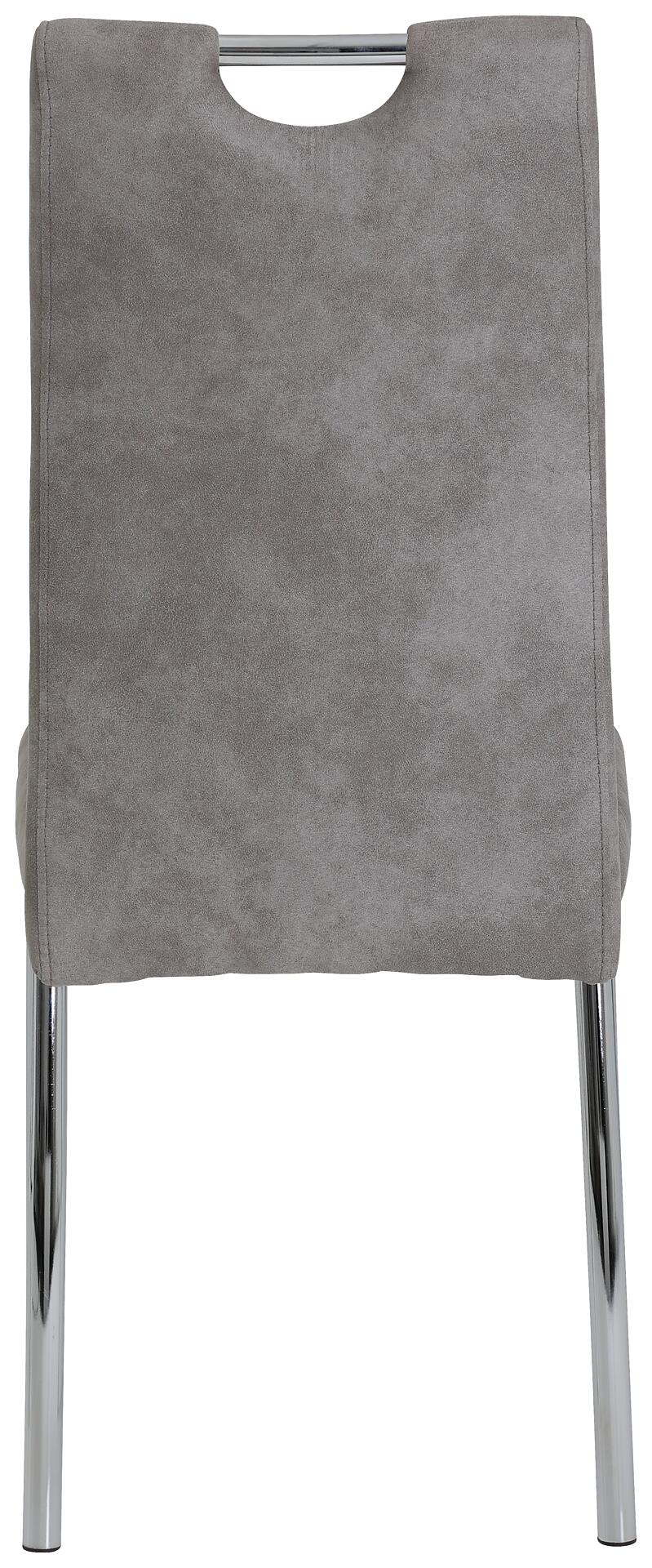 Stuhl Susi 2er Set grau Vintage Microfaser B/H/T: ca. 44x98x61 cm