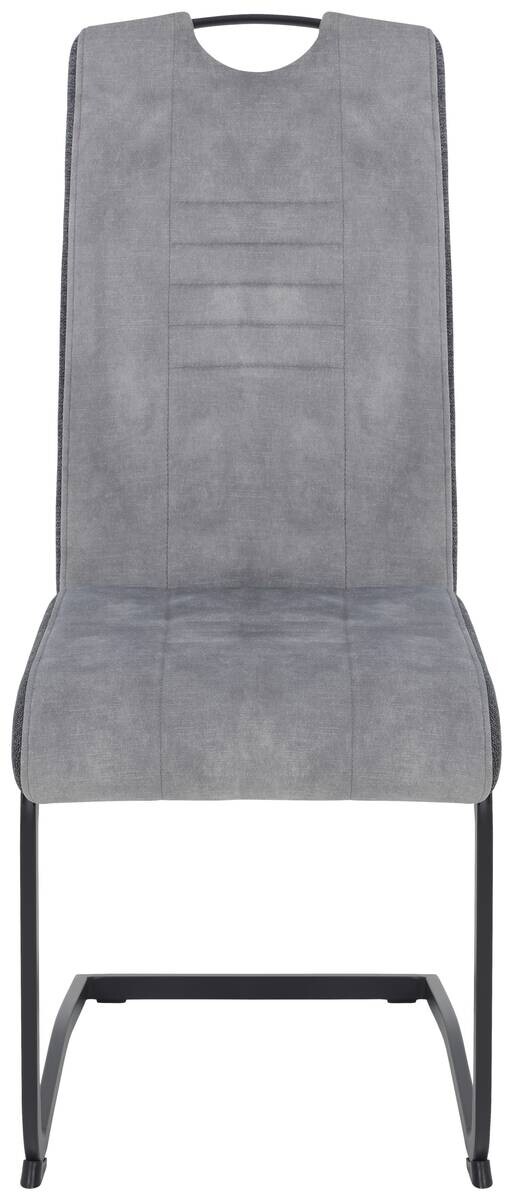 Schwingstuhl Riga, 4er-Set hellgrau Webstoff B/H/T: ca. 44x100x60 cm