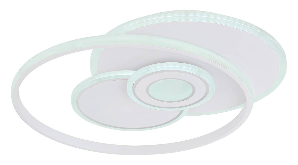 GLOBO Deckenleuchte weiß Metall Acryl Aluminium B/H/T: ca. 46x6x54,5 cm 1 Brennstellen