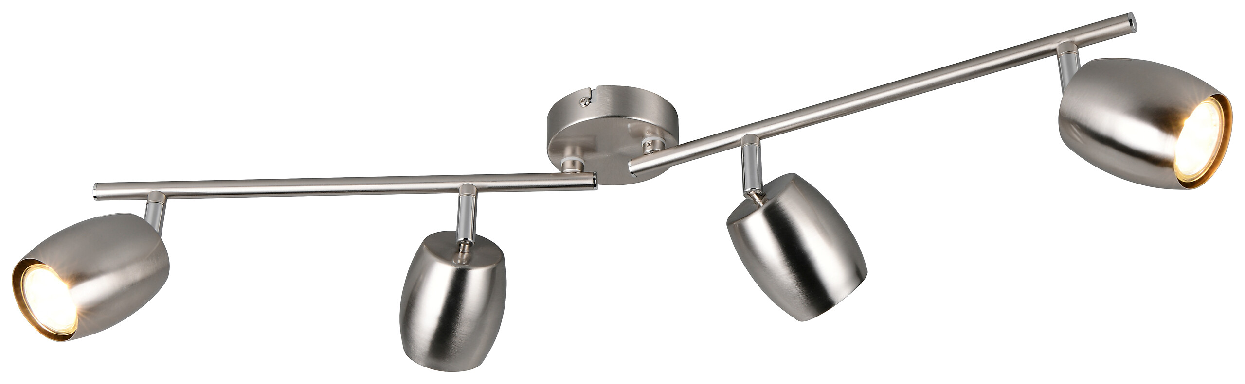 Reality Leuchten Spots Nancy nickel matt Metall B/H/L: ca. 70,5x15,5x8 cm GU10 4 Brennstellen