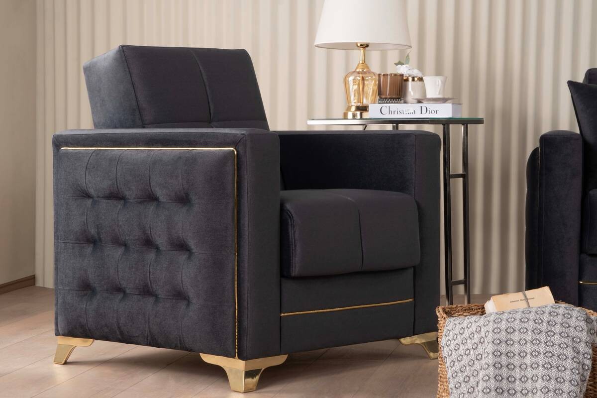 Sofa 3-2-1 Cavana anthrazit Microfaser