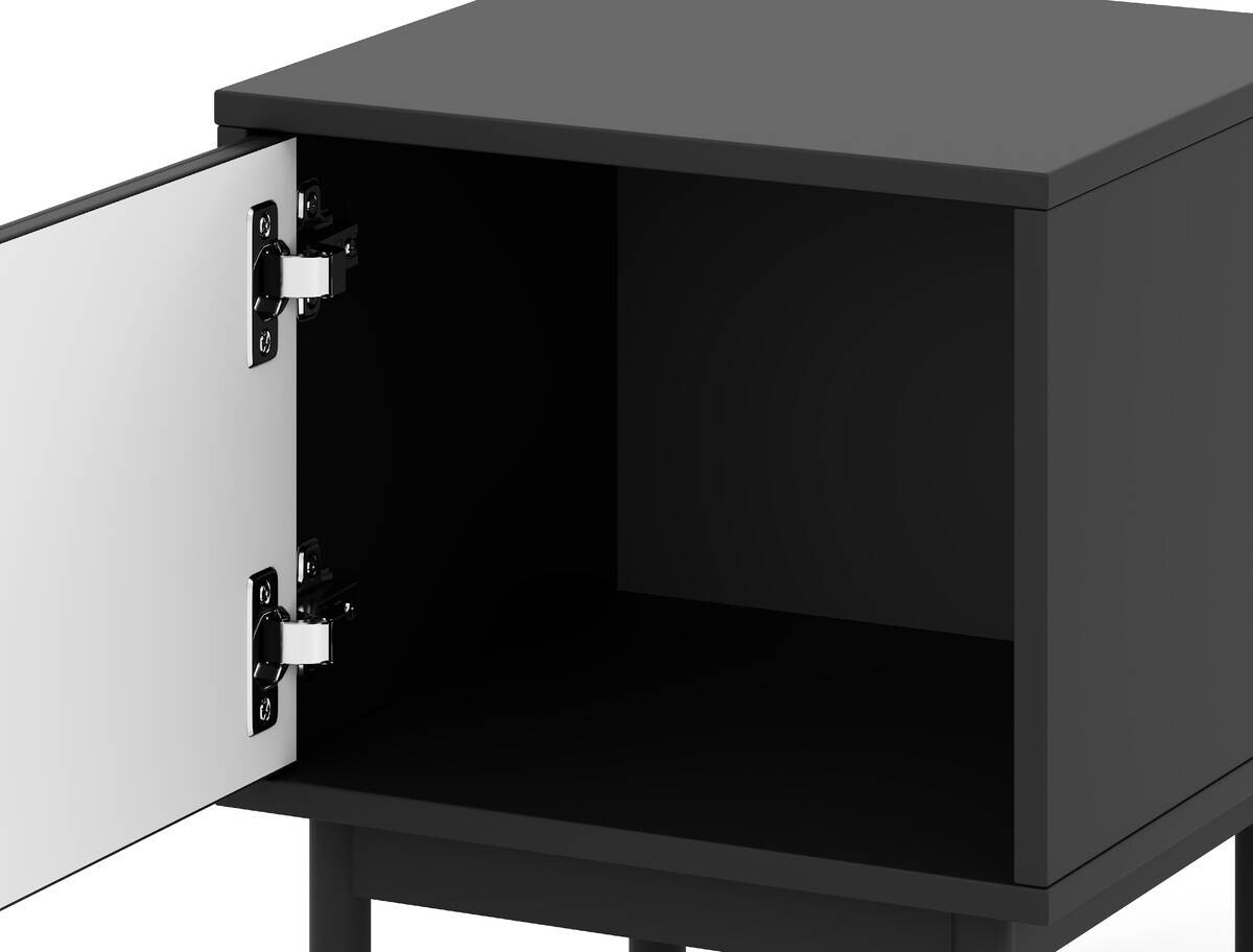 Nachtkonsole MAZOMA schwarz gold Optik B/H/T: ca. 41,5x53,5x39 cm