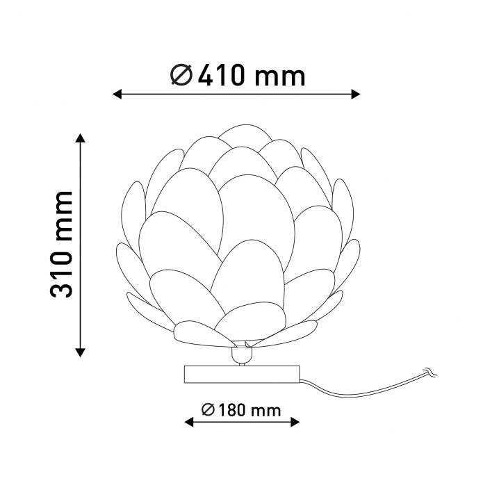 Näve Leuchten Tischleuchte NV3185922 weiß Kunststoff H/D: ca. 36x41 cm E27 1 Brennstellen