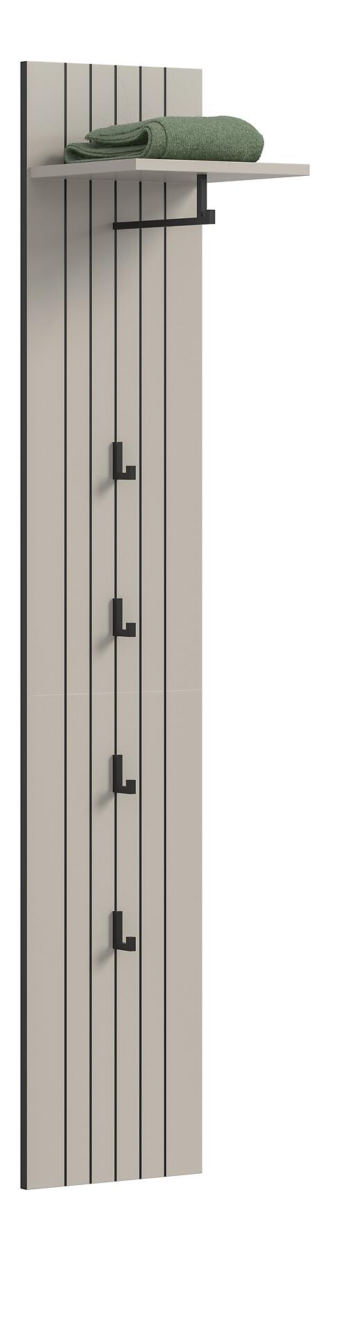 Garderobenpaneel STATION Cashmere B/H/T: ca. 31x27x160 cm