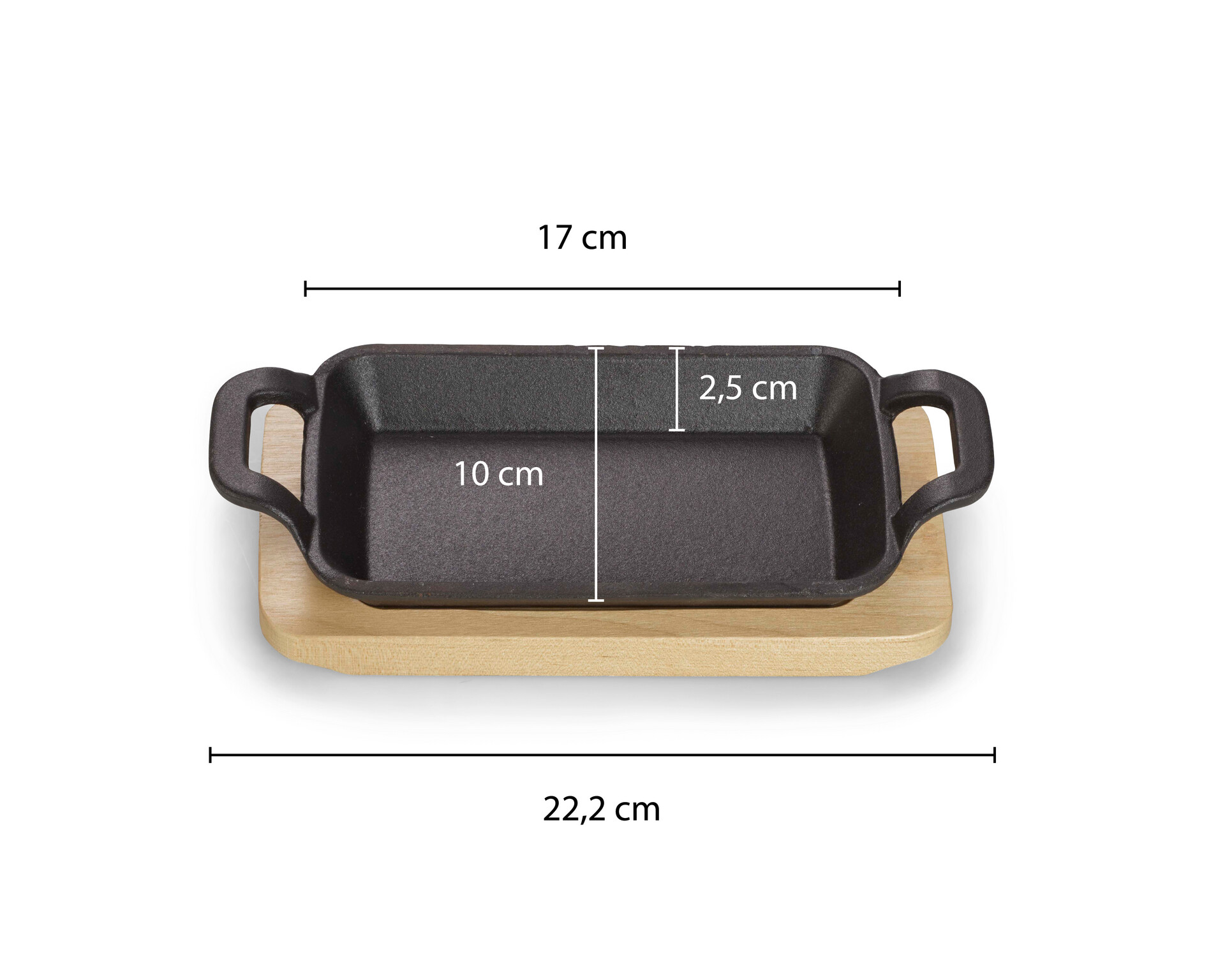 ECHTWERK Servierpfanne schwarz Eisen B/H/L: ca. 10x4x20 cm