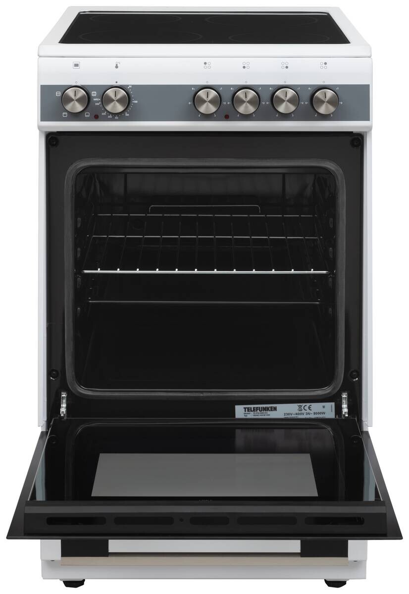 TELEFUNKEN Stand-Elektroherd TF-FS-5060-K4 weiß B/H/T: ca. 50x85x60 cm