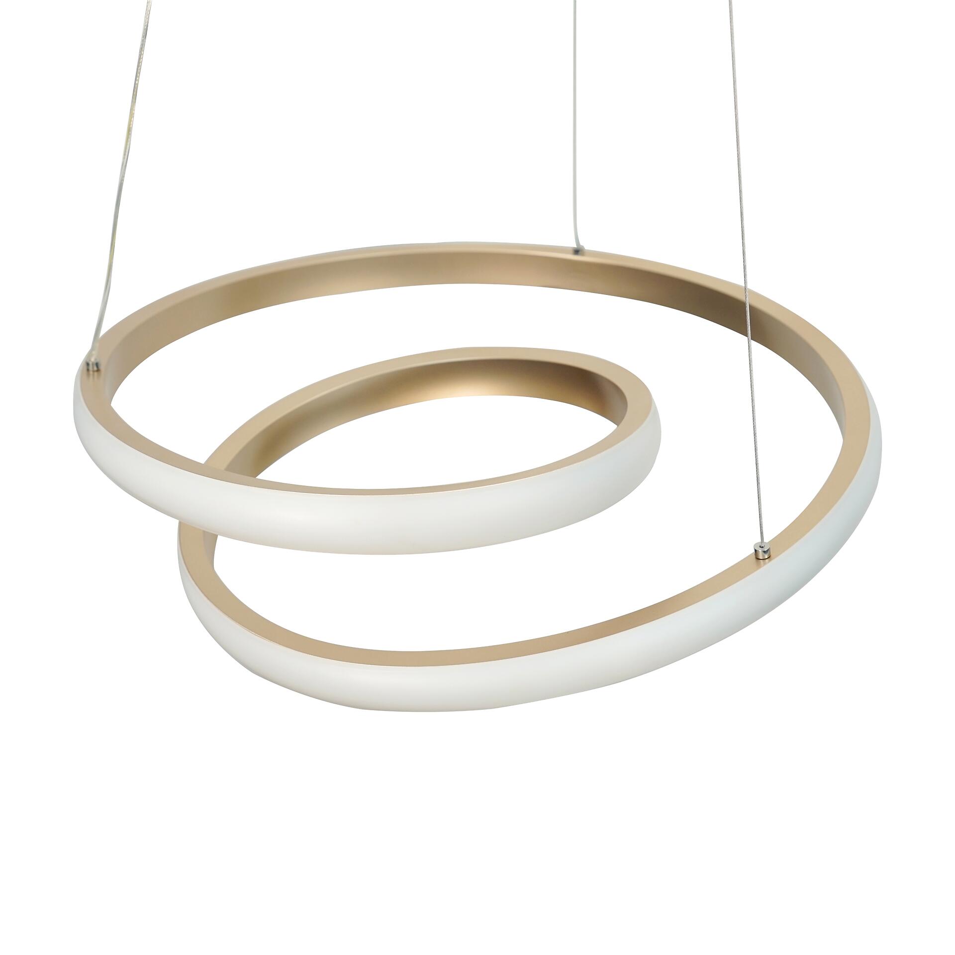 POCOline LED-Pendelleuchte Anea champagner Kunststoff H/D: ca. 120x50 cm