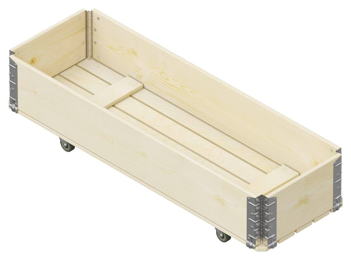 UPYARD Kräuterkasten INDUSTRIAL natur Holz B/L: ca. 40x120 cm