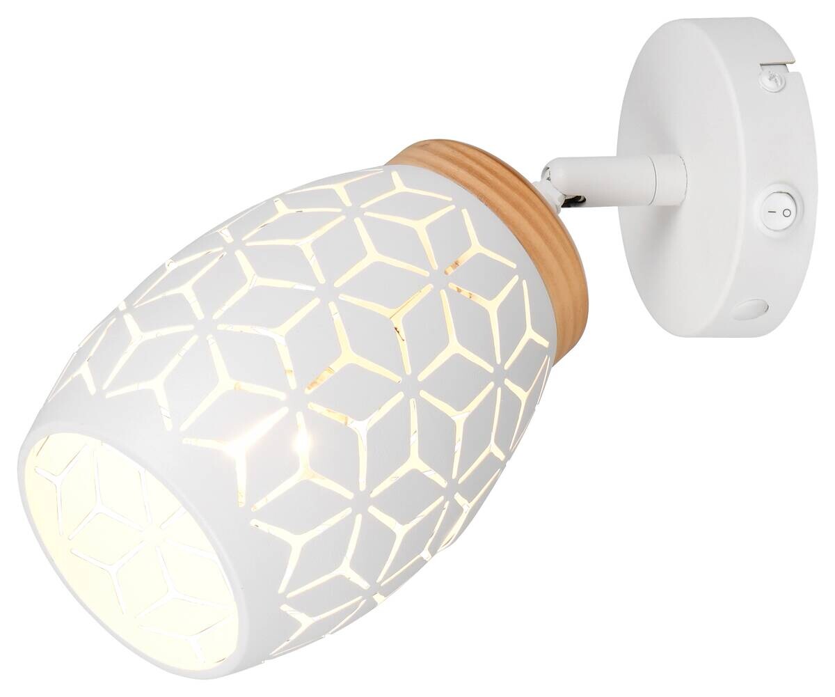 Reality Leuchten Spots Bidar weiß Metall B/H: ca. 12x27 cm E14 1 Brennstellen