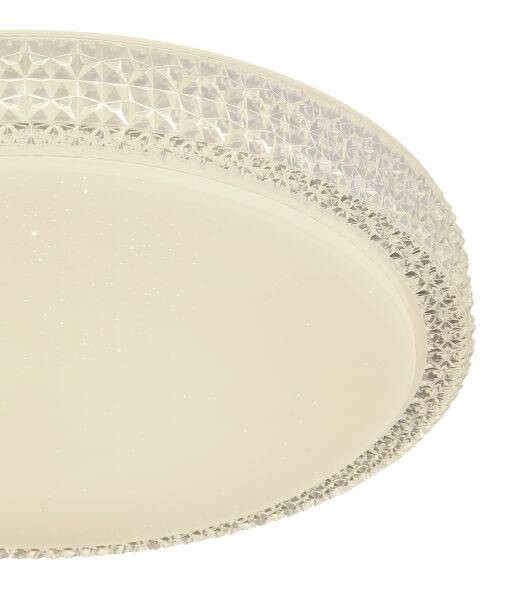 GLOBO Deckenleuchte Ovi weiß Opal klar Metall Acryl H/D: ca. 9x40 cm