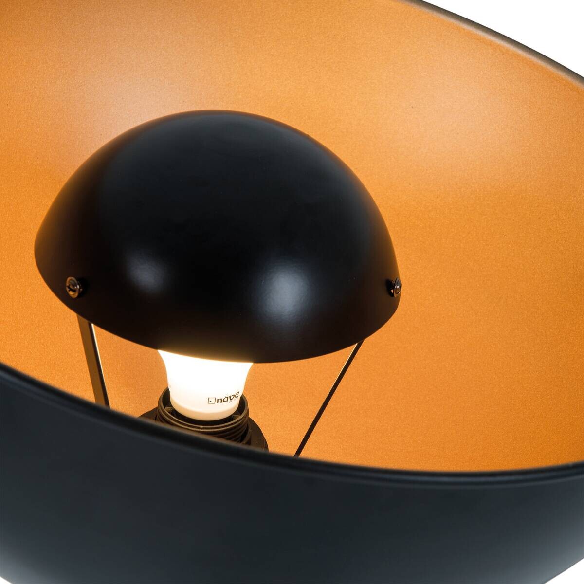 Näve Leuchten Stehleuchte gold schwarz Metall B/H/T/D: ca. 55x150x55x55 cm E27 1 Brennstellen