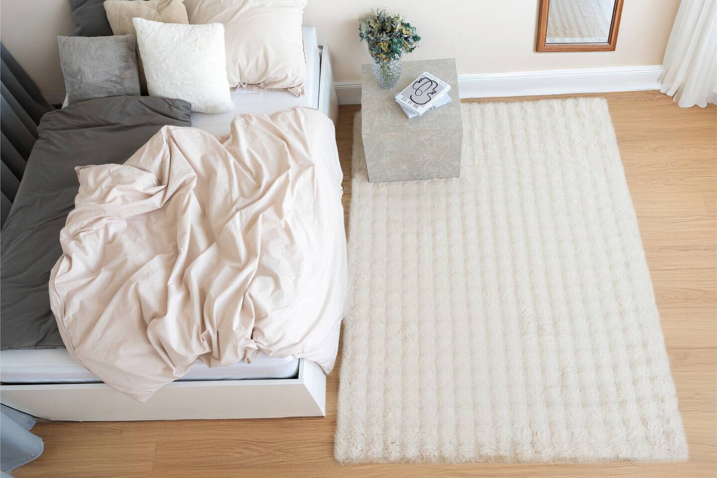 Padiro Hochflorteppich Hailey 125 creme B/H/L: ca. 200x3x290 cm